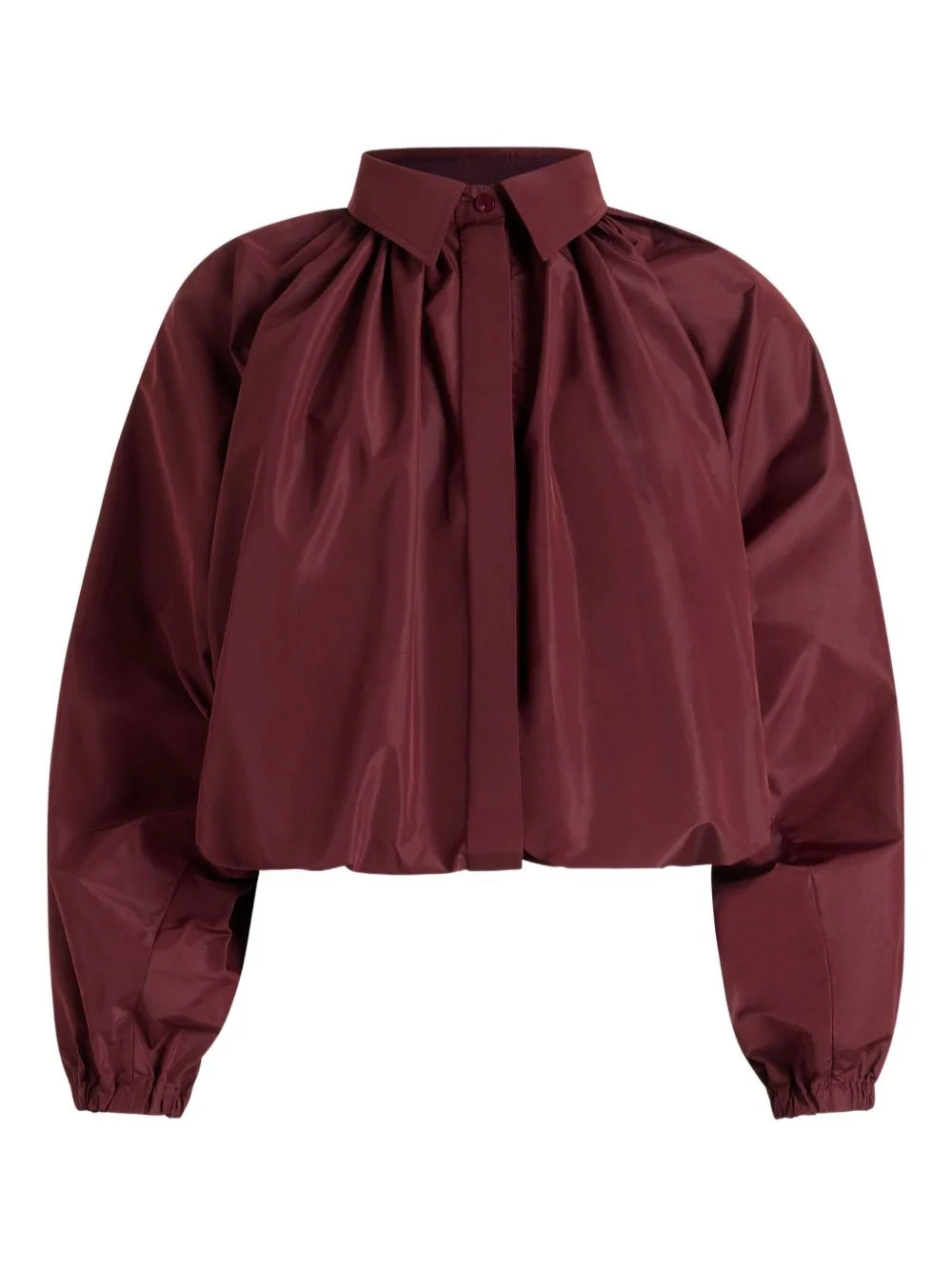 bubble-sleeve collared blouse - 1