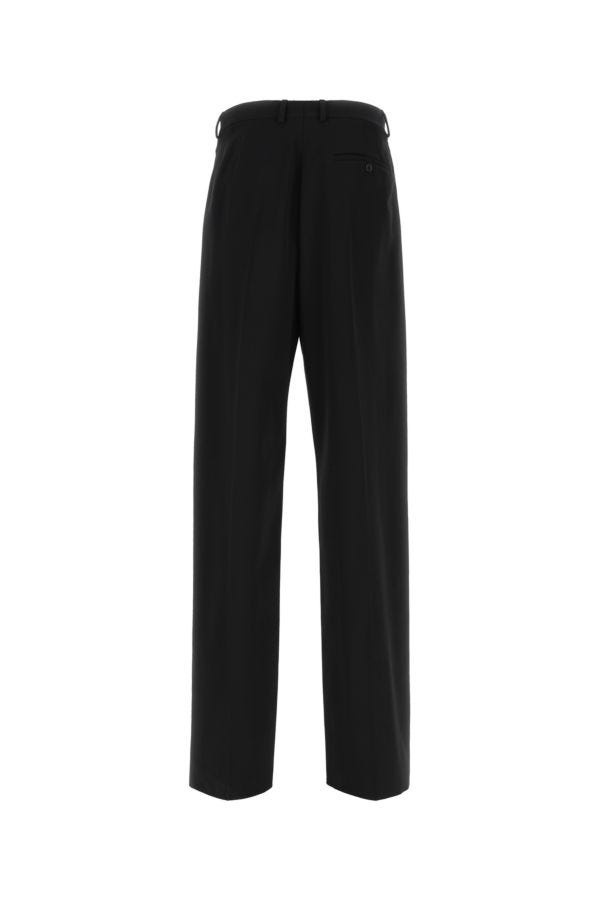 Balenciaga Man Black Twill Wide-Leg Pant - 2