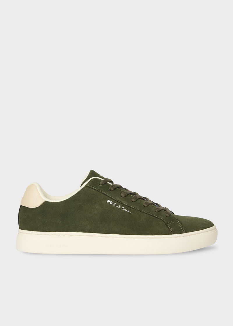 Olive Green Suede 'Rex' Trainers 1