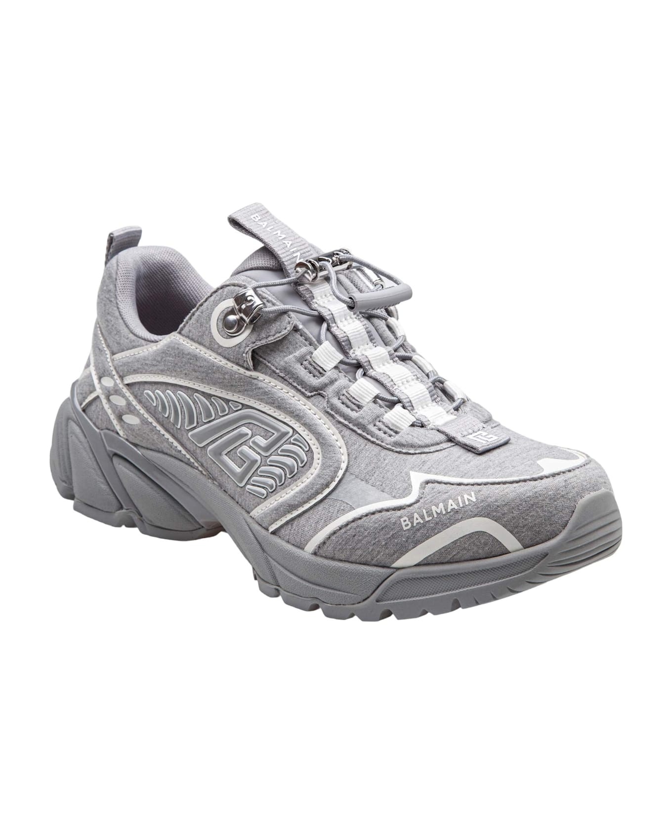 Balmain Cosmic Dust Pile Sneakers Color Grey/white - 2