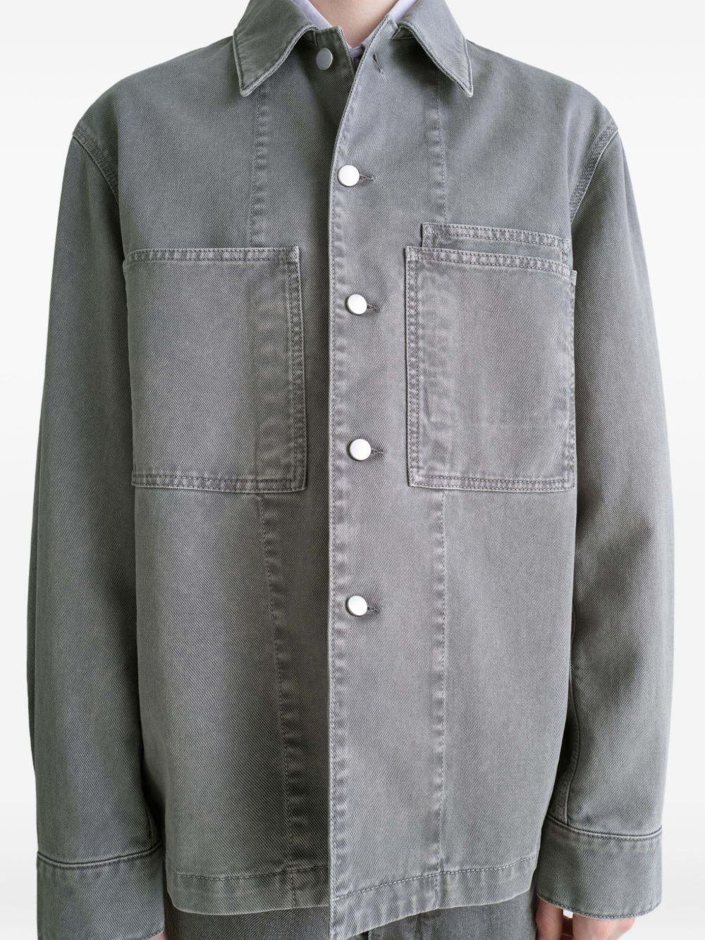 patch-pocket denim overshirt - 5