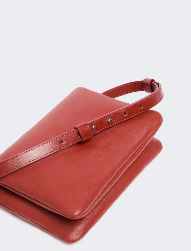 Soffy mini-bag in padded nappa leather - brick red 5