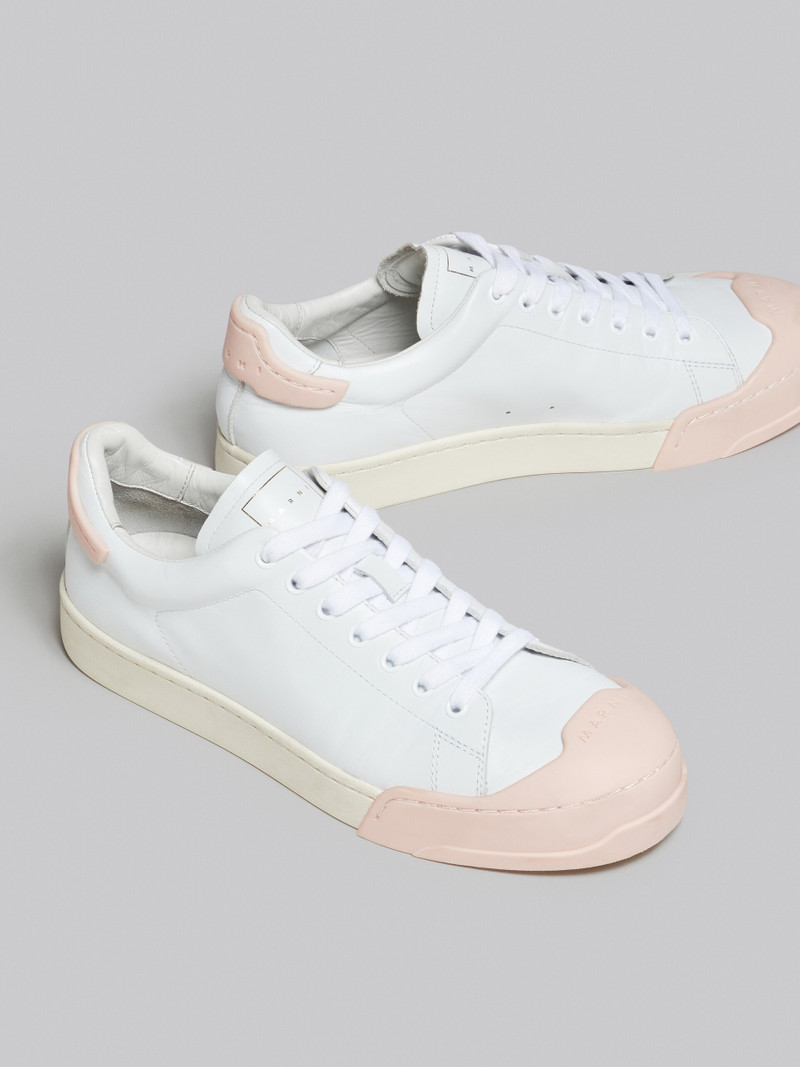 DADA BUMPER SNEAKER IN WHITE AND PINK LEATHER 5