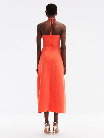 Oscar de la Renta WOOL HALTER MIDI DRESS outlook