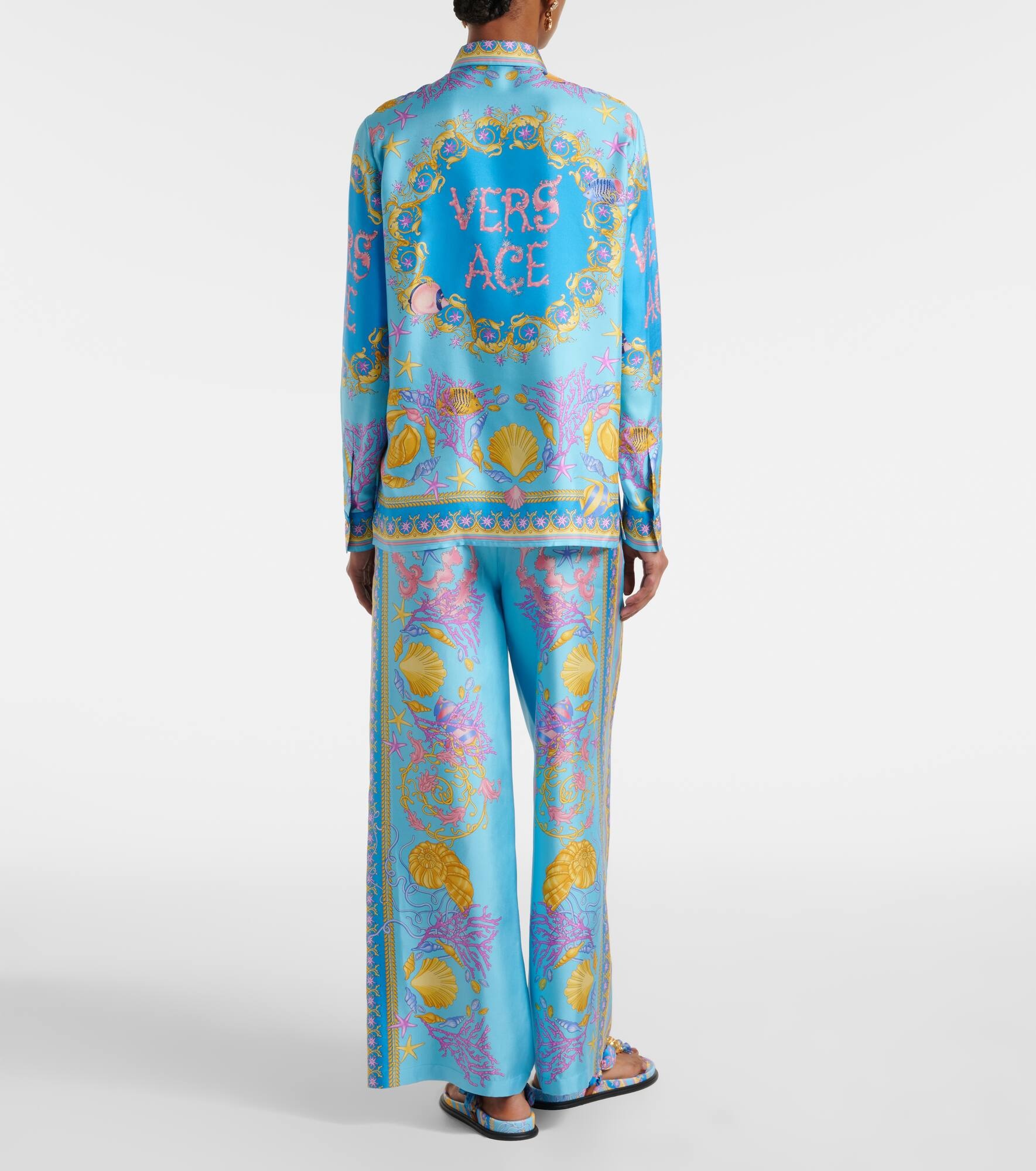 Underwater Barocco silk twill shirt - 3
