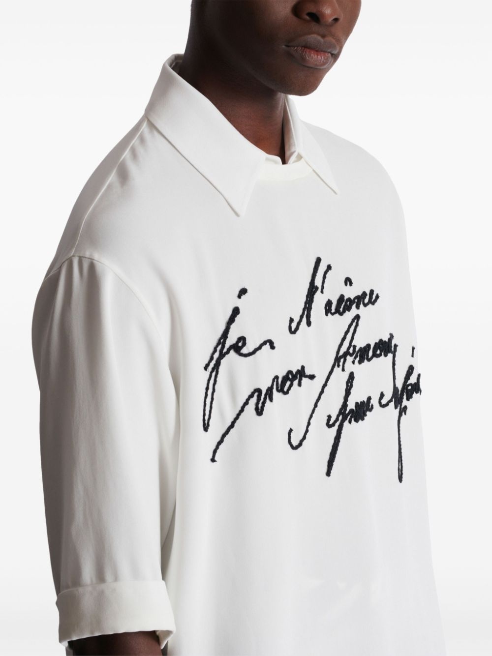 embroidered Love Letter polo shirt - 6