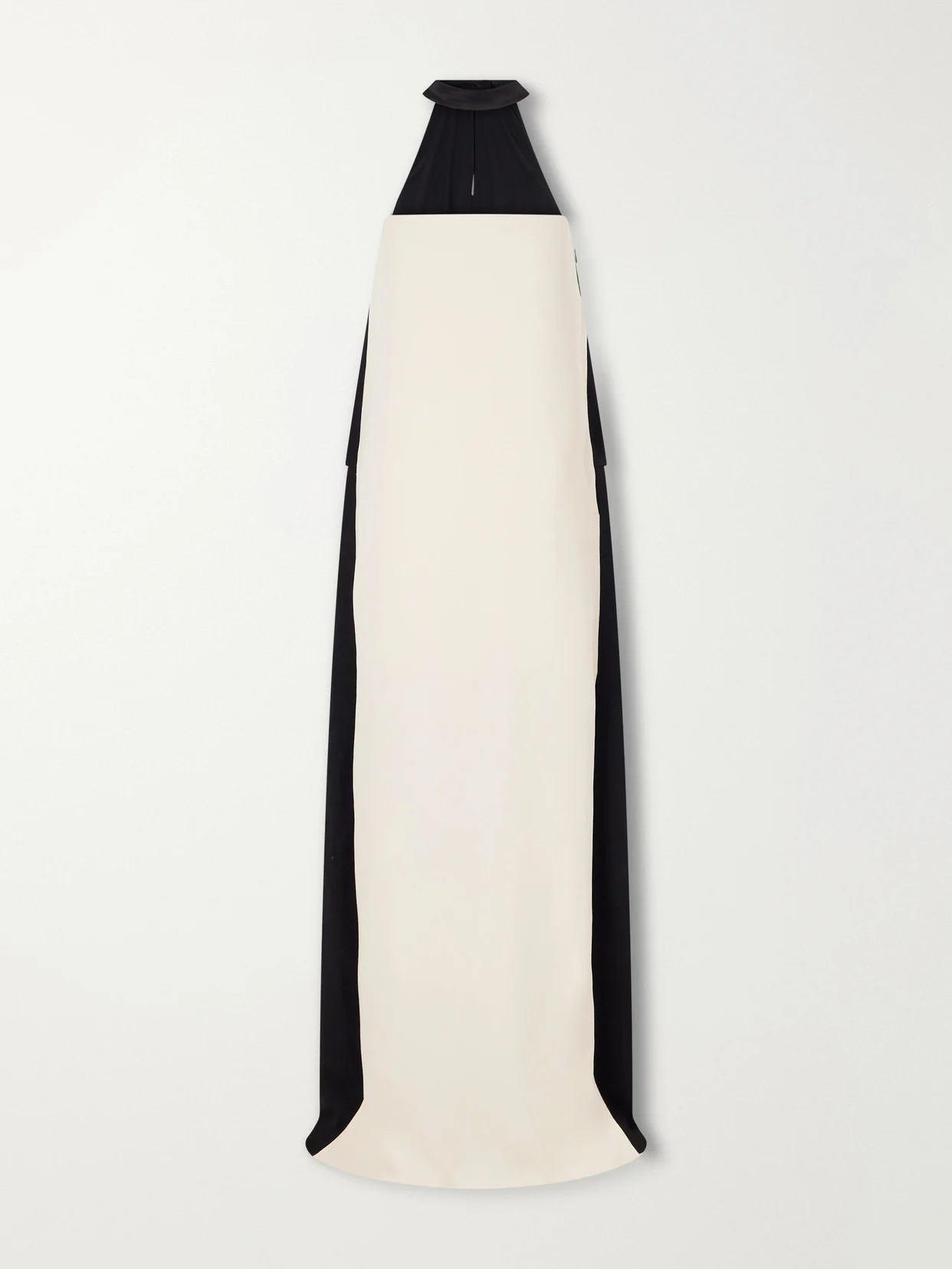Strapless Scarf-detailed Silk-cady Gown - 1
