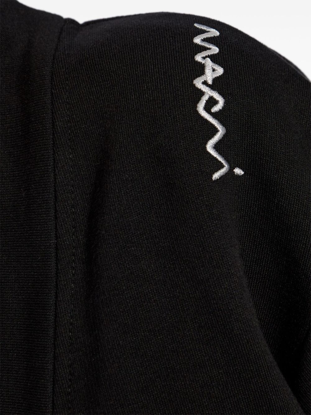 embroidered-logo cardigan - 5
