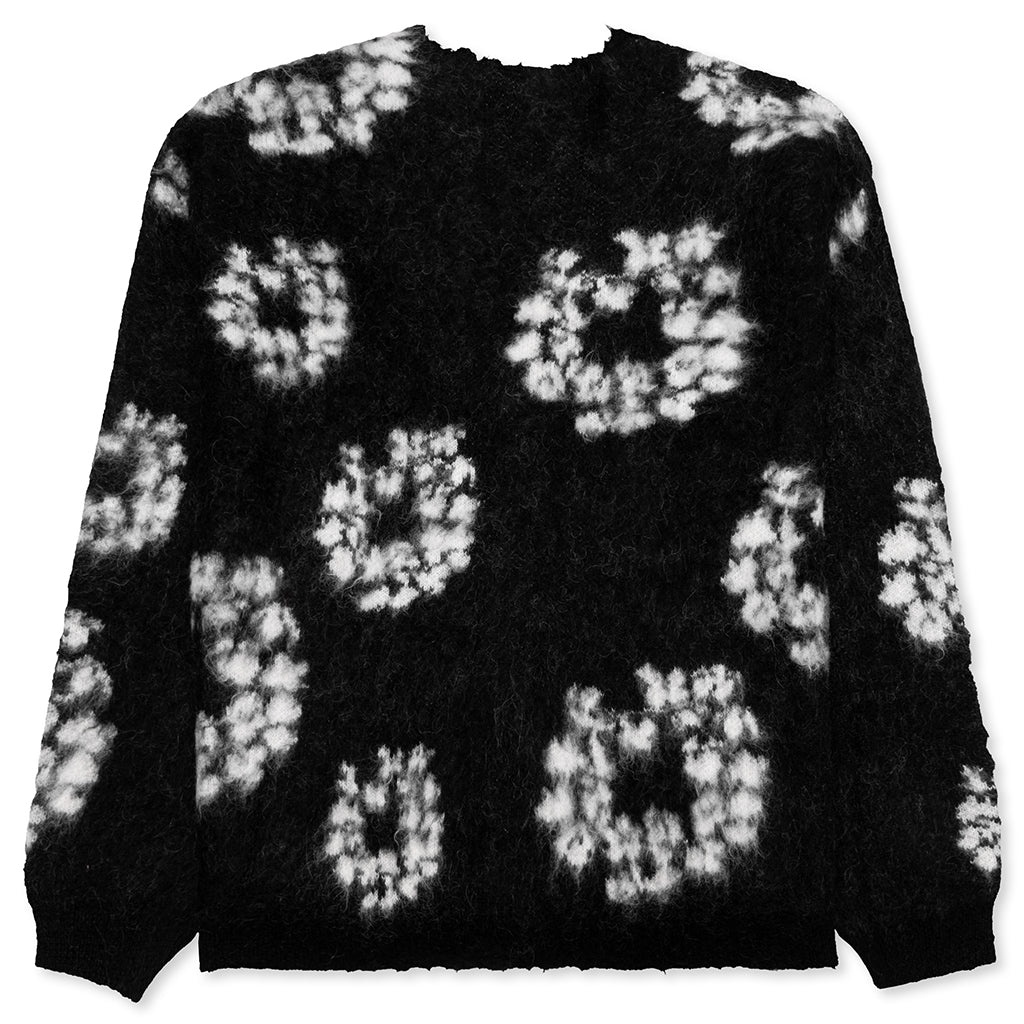 SAINT MICHAEL X DENIM TEARS COTTON WREATH CARDIGAN - BLACK - 2
