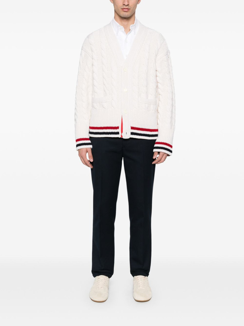 Thom Browne Cable Knit wool cardigan outlook