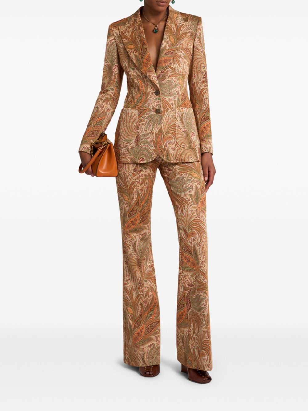 paisley-jacquard trousers - 2