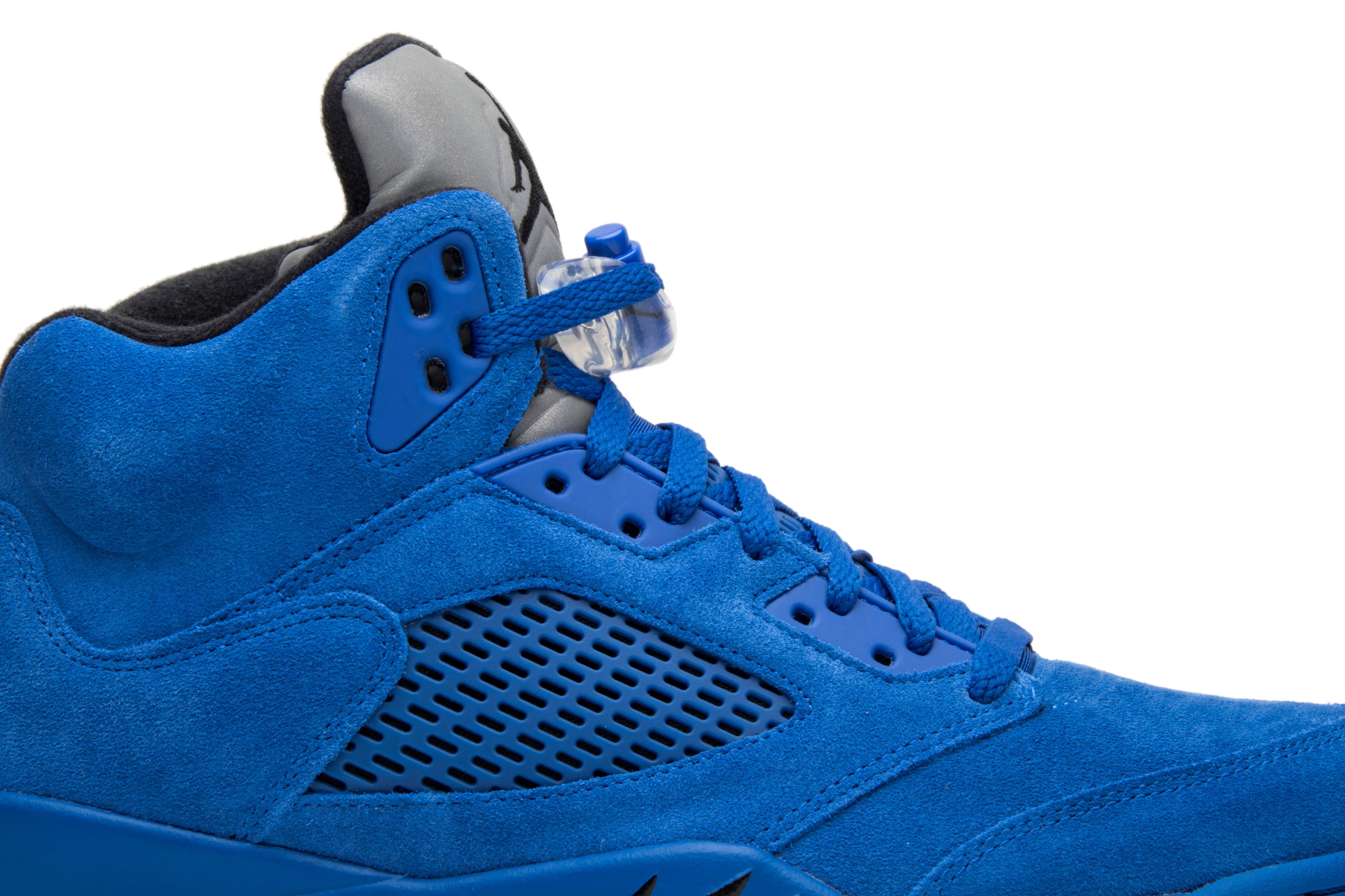 Air jordans 5 blue suede shop