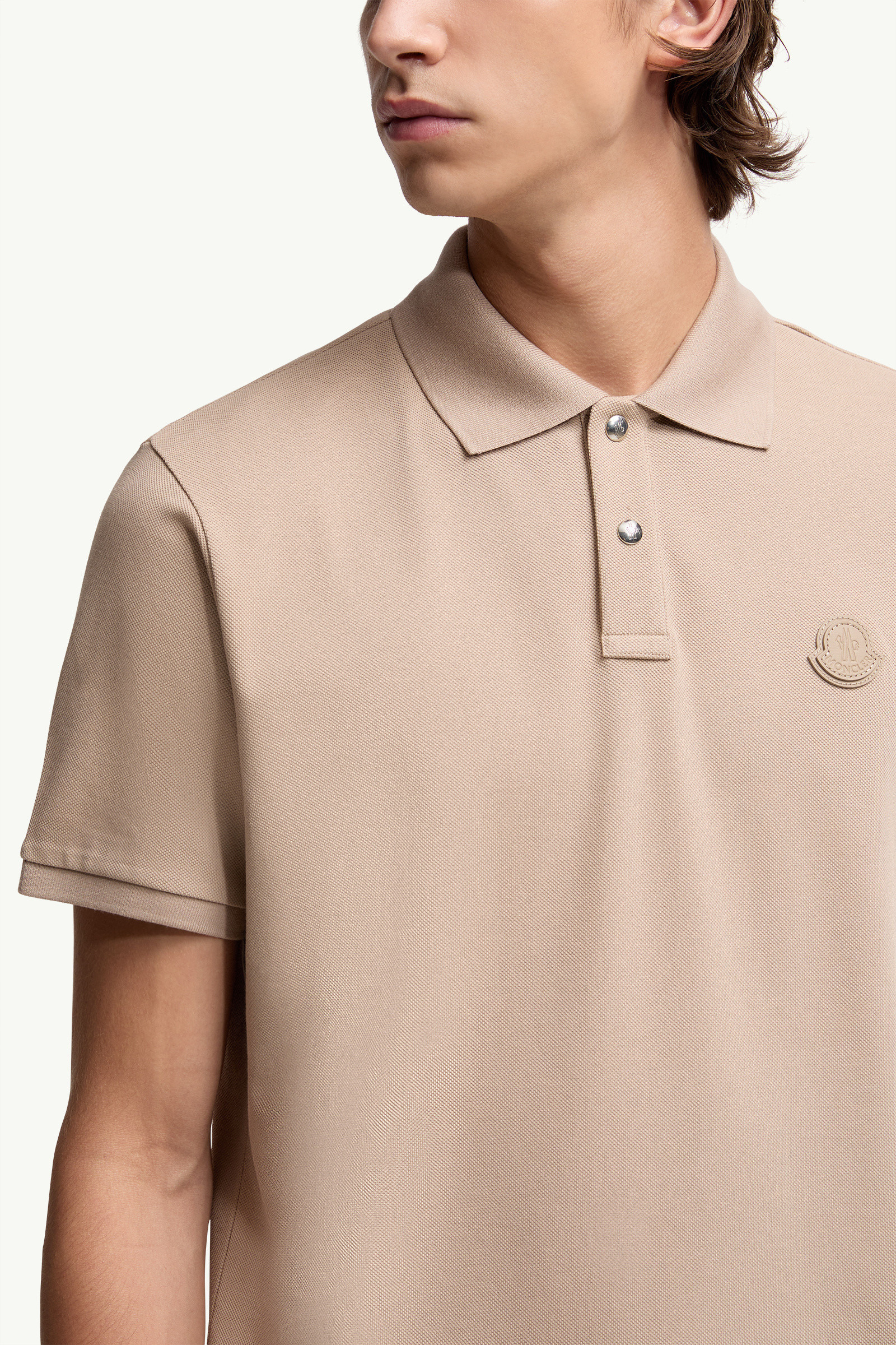 Logo Patch Cotton Piquet Polo Shirt - 6