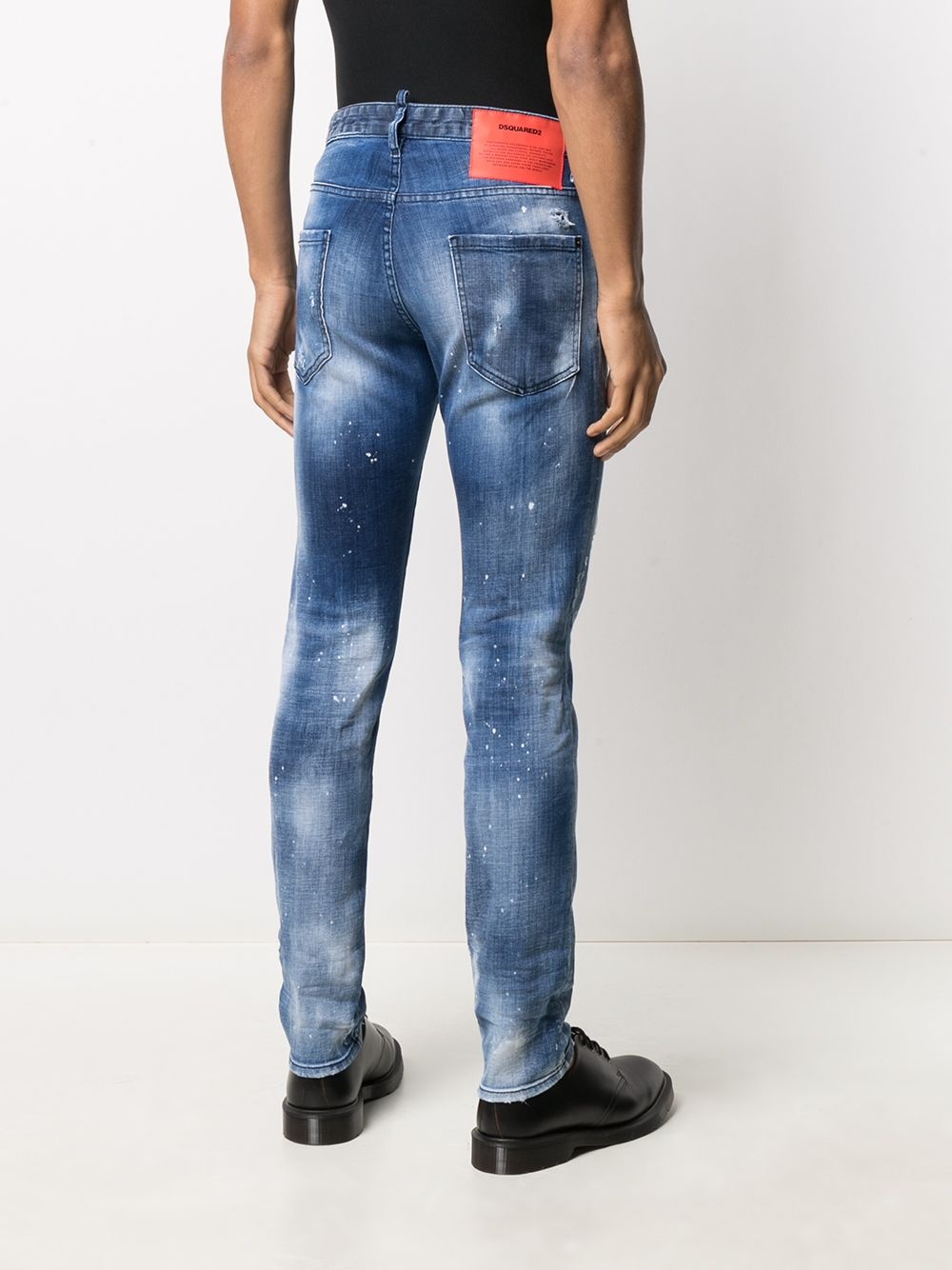 distressed slim-fit jeans - 4