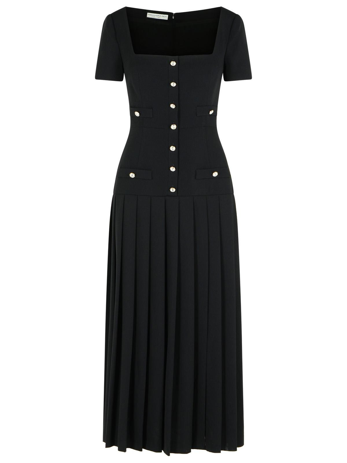 Alessandra Rich Black Virgin Wool Dress Women - 1