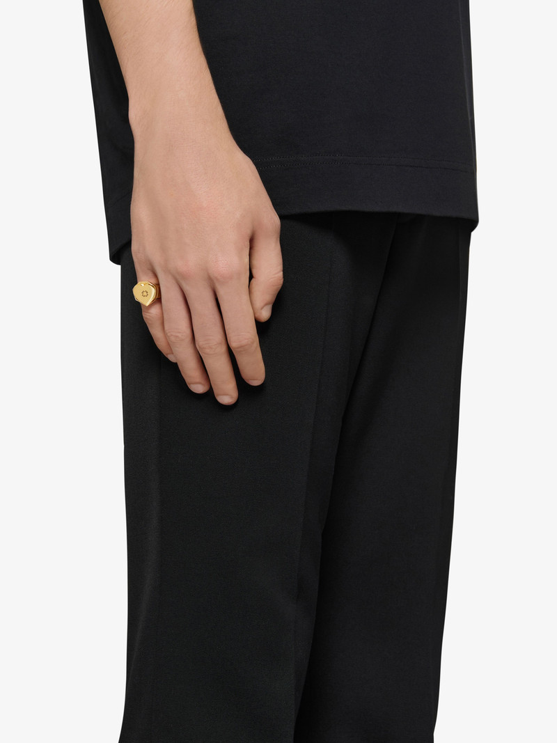 Givenchy HEART MIRROR SIGNET RING IN METAL outlook