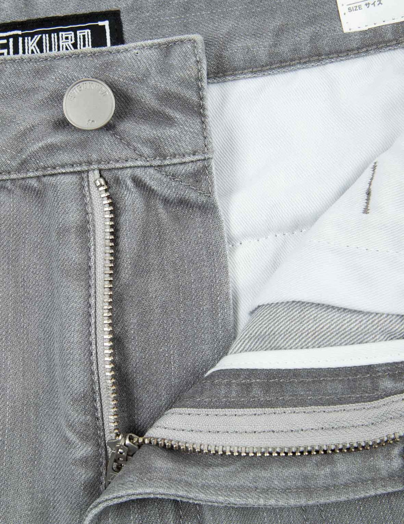 Brushstroke Effect Washed Denim Shorts 11