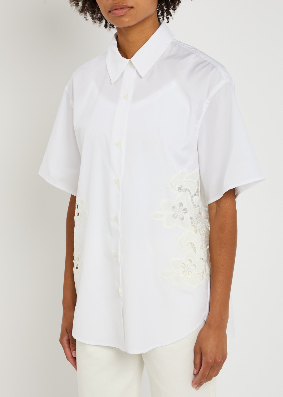 Rag & Bone Amy Guipure-lace Cotton-poplin Shirt - 2