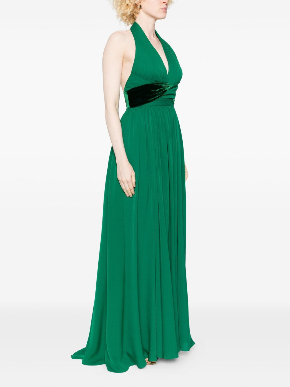 V-neck A-line maxi dress - 3
