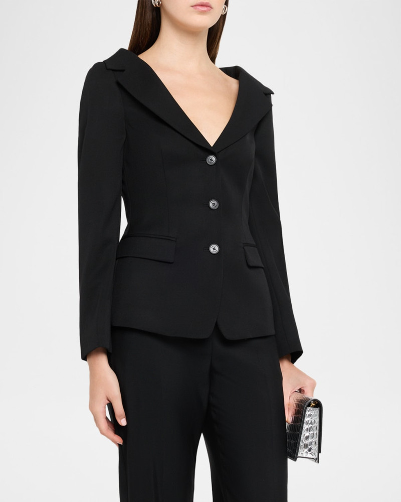 Off-The-Shoulder Single-Breasted Jacket 4