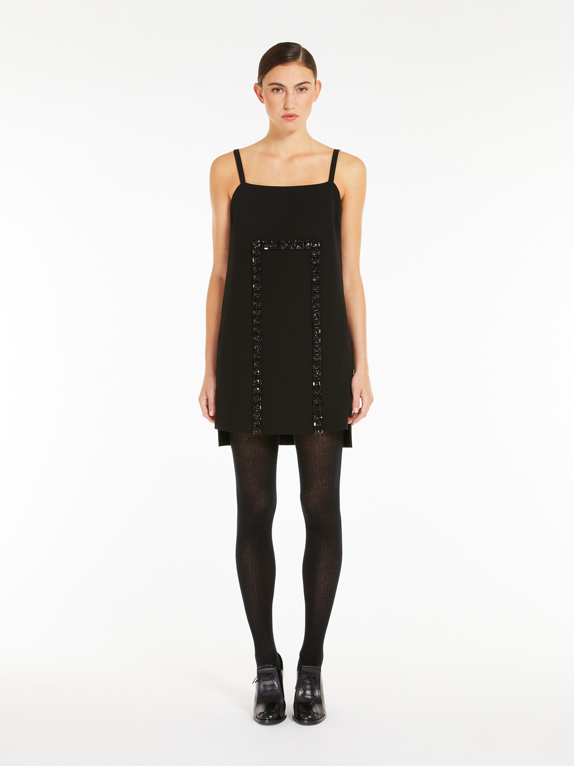 AVERSA1234 Mini-dress in cady and crystals - 3