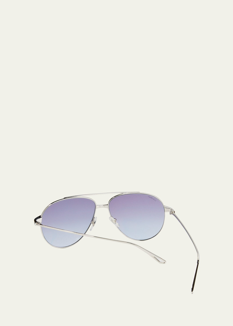 Cartier Santos Screw Metal Aviator Sunglasses outlook