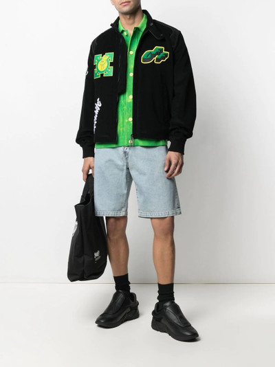 Off-White logo-patch sports jacket outlook