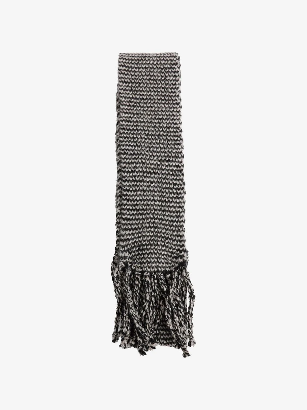 crochet fringed scarf - 1