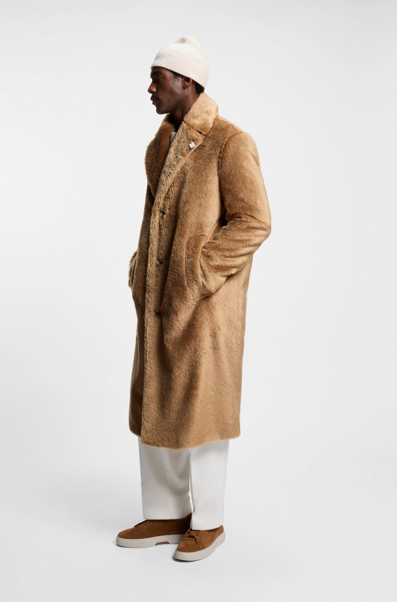 BOSS X STEIFF COAT IN TEXTURED WOOL AND COTTON 2