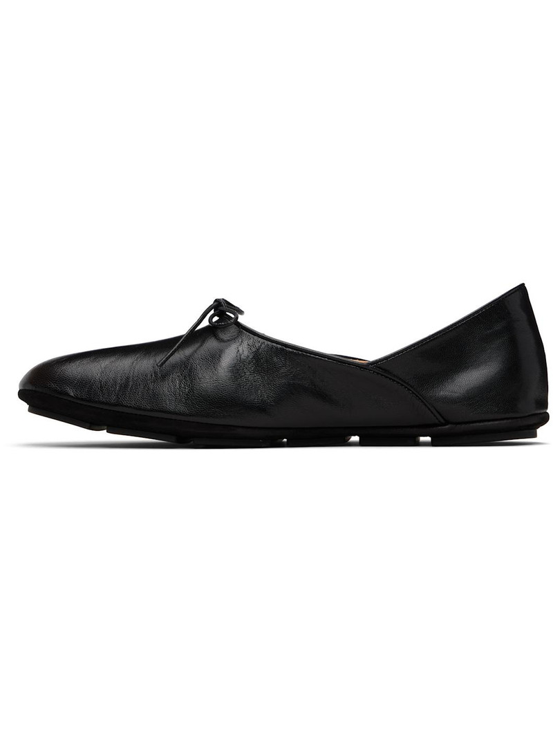 TOM FORD Black Shiny Kid Leather Rudolf Ballet Loafers outlook
