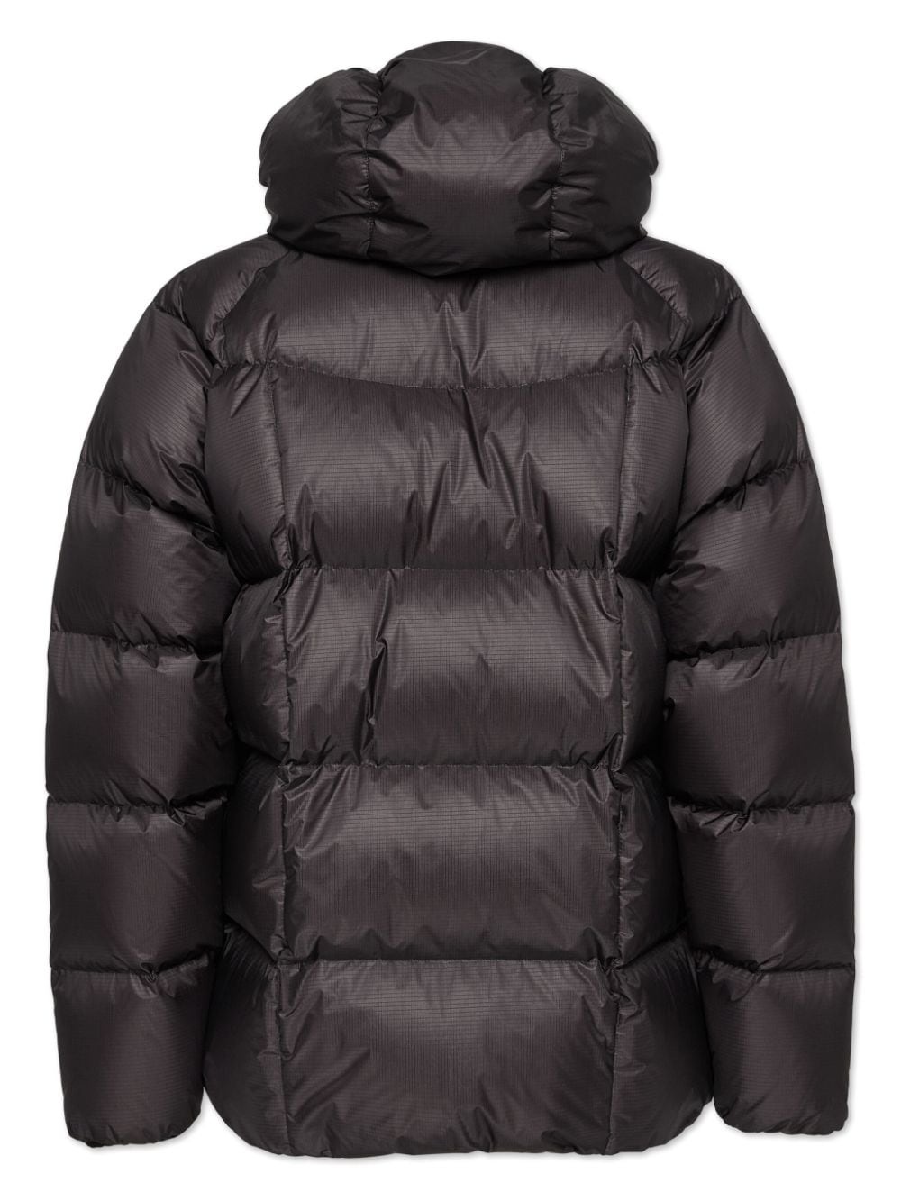 logo-patch hooded padded jacket - 2
