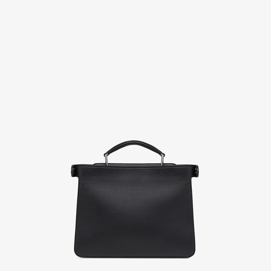 Gray and black leather bag - 4