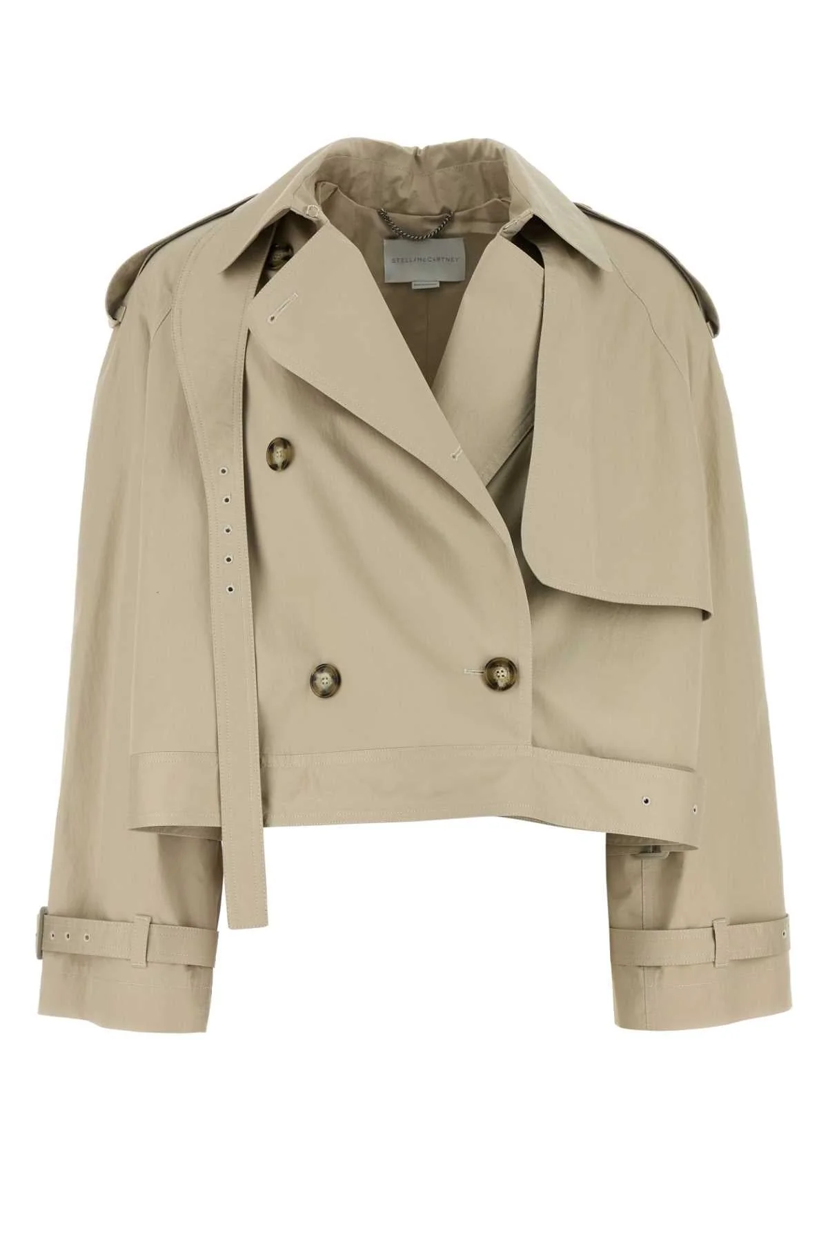 Stella Mccartney Women Sand Cotton Trench Coat - 1