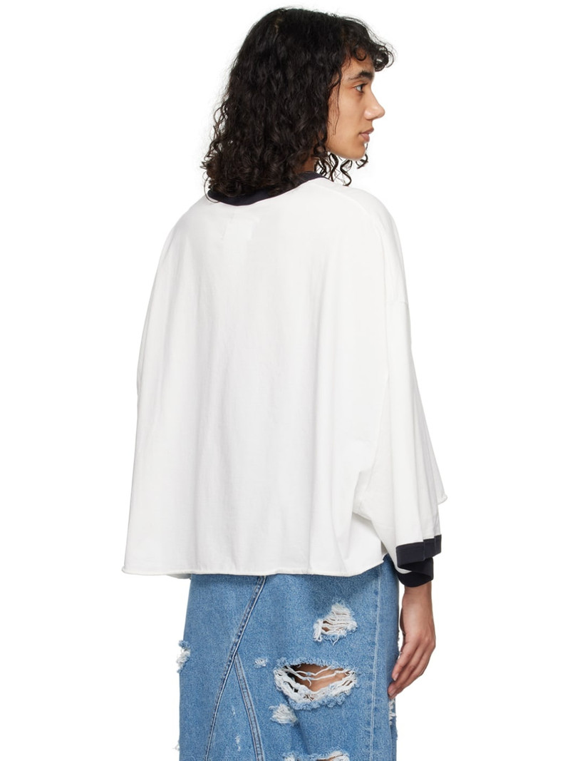 White Oversized Ringer T-Shirt 3