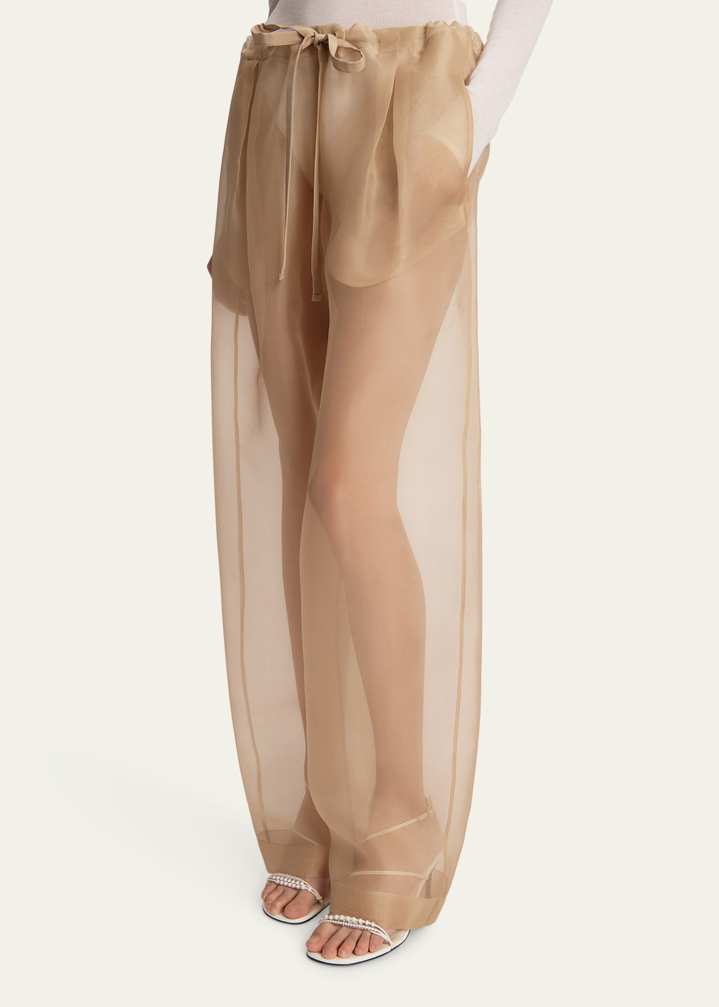 Trenton Drawstring Sheer Pants - 5