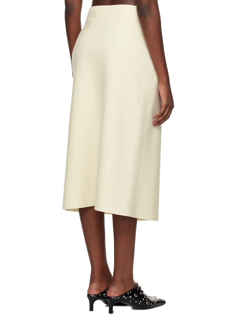 Off-White Double Face Compact Wool Midi Skirt 3
