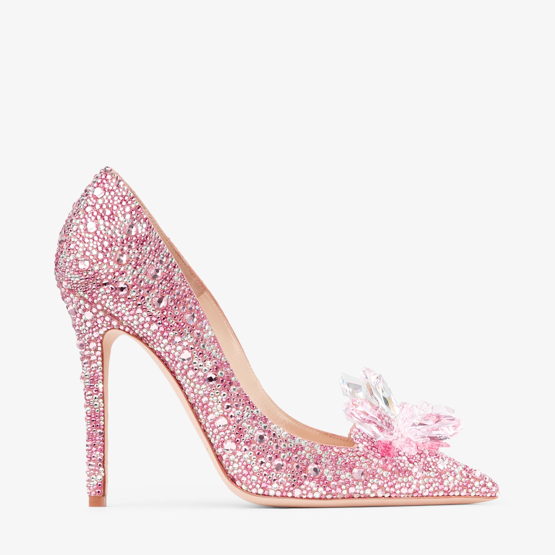 Ari
Rose Mix Suede and Crystal Covered Pointy Toe Pumps - 1