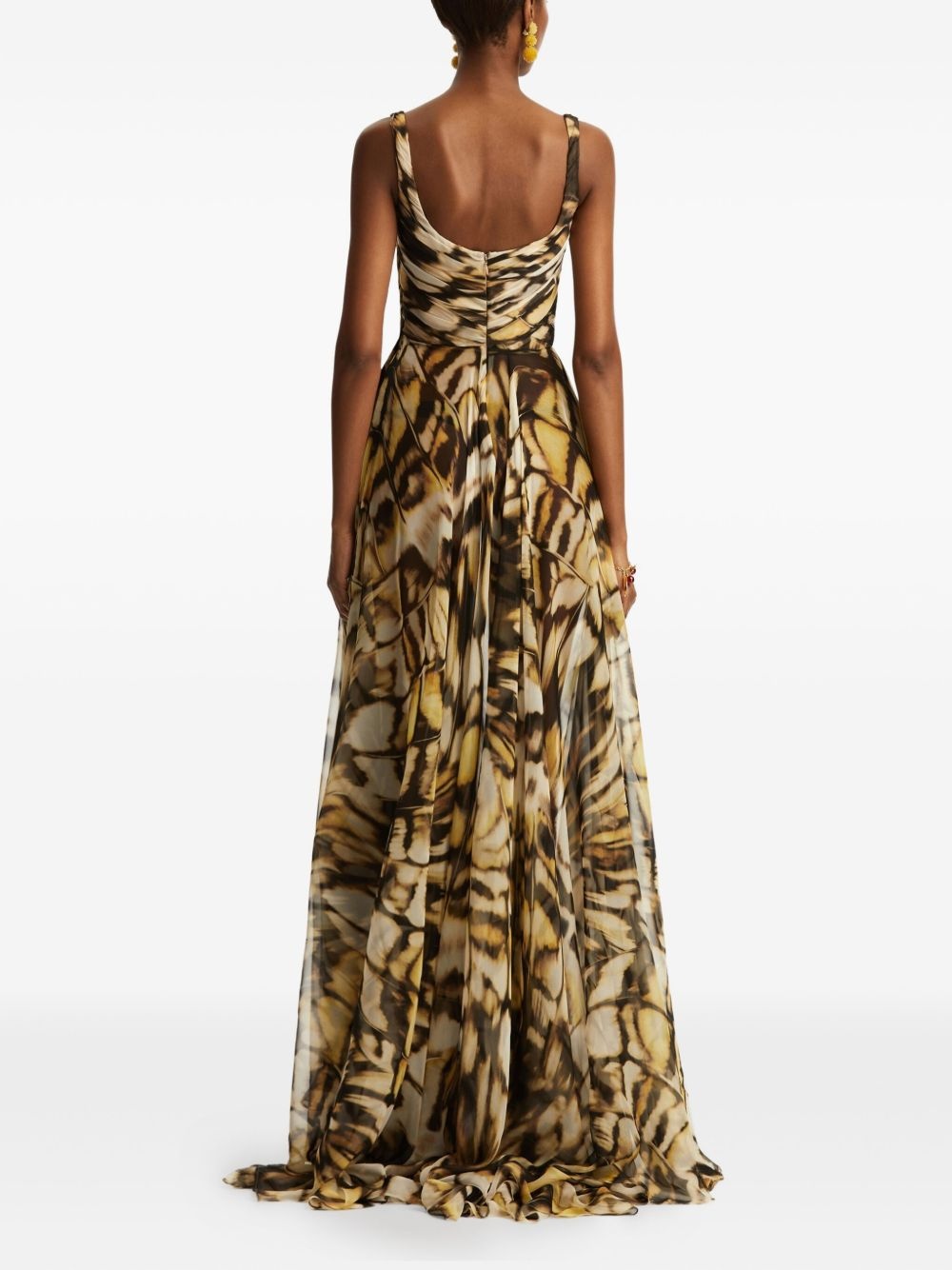 printed silk dress - 4