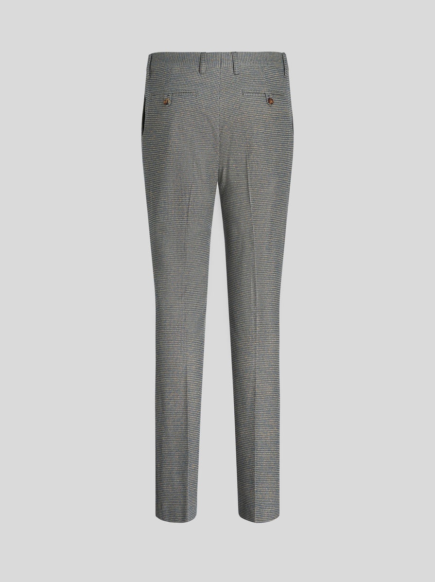 LINEN JACQUARD TROUSERS - 5