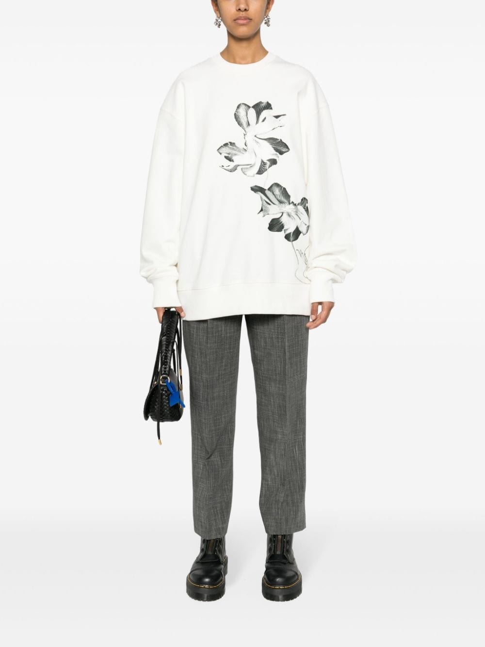 floral-print jersey sweatshirt - 2