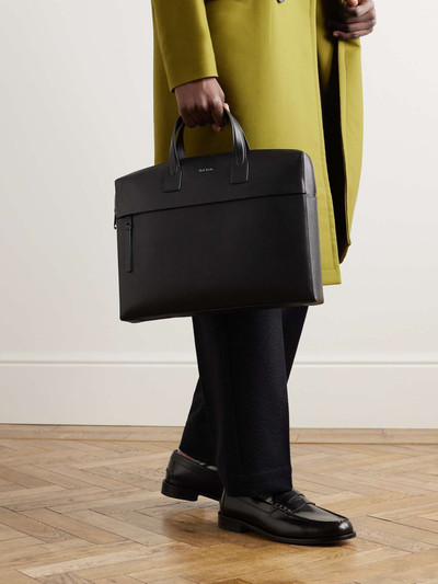 Paul Smith Logo-Print Textured-Leather Briefcase outlook