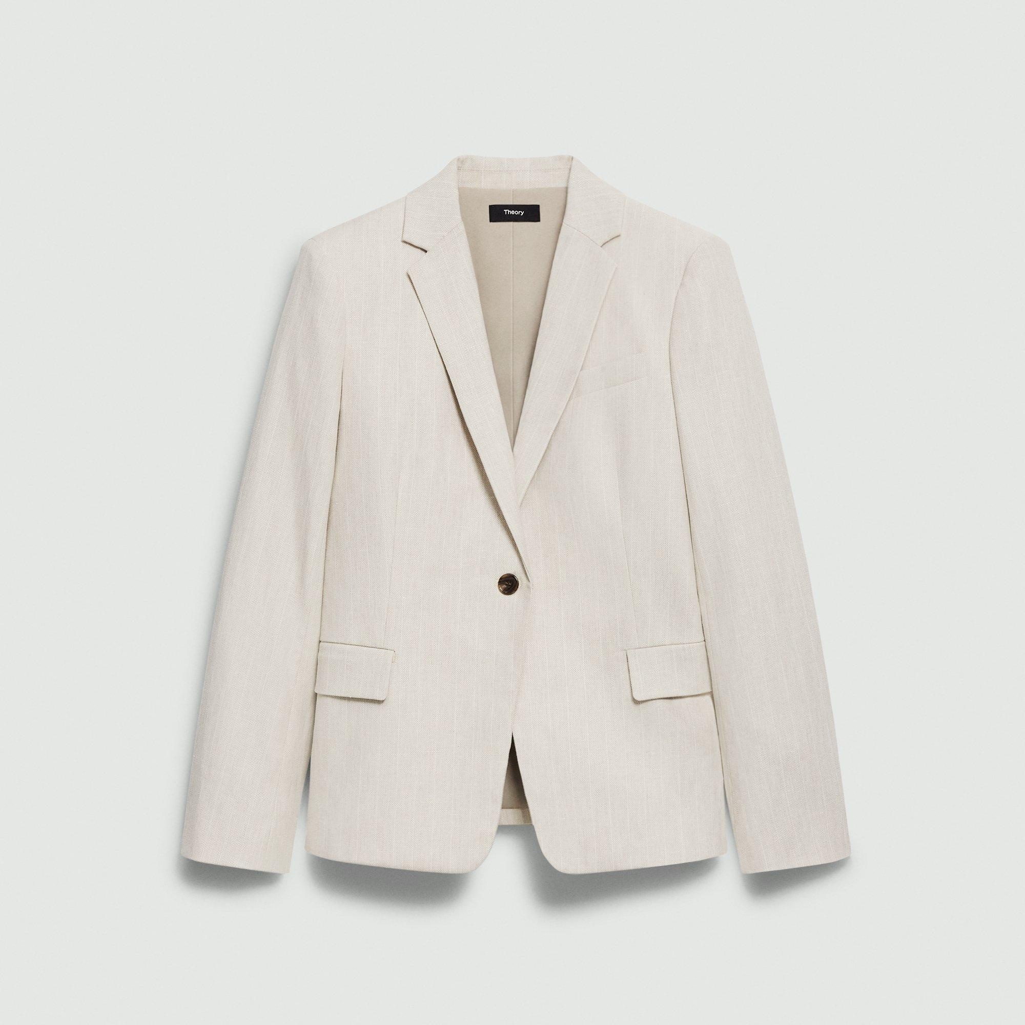 Slim Blazer in Striped Canvas - 1