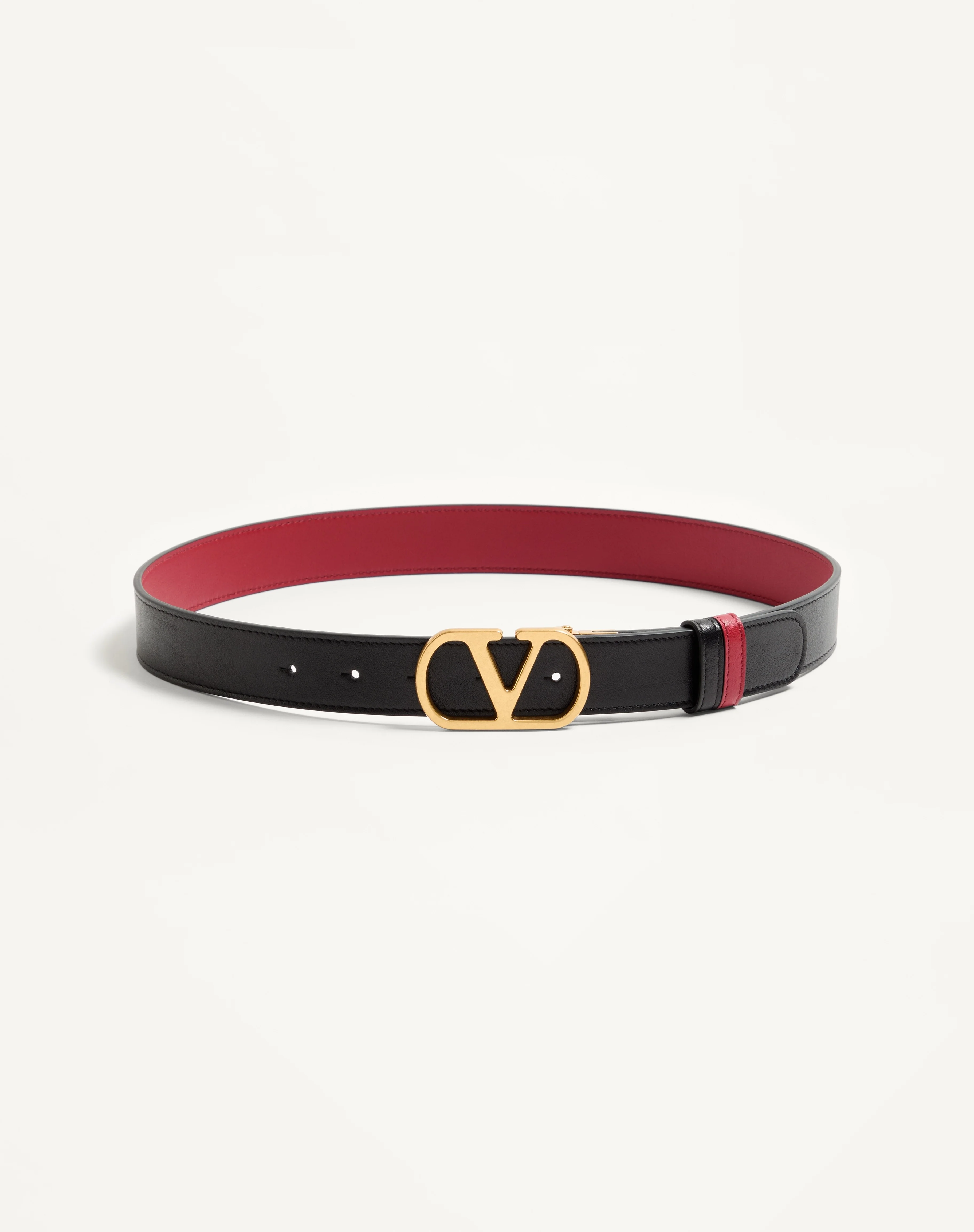 VLOGO SIGNATURE REVERSIBLE SHINY CALFSKIN BELT - 30MM / 1.2 IN. - 1