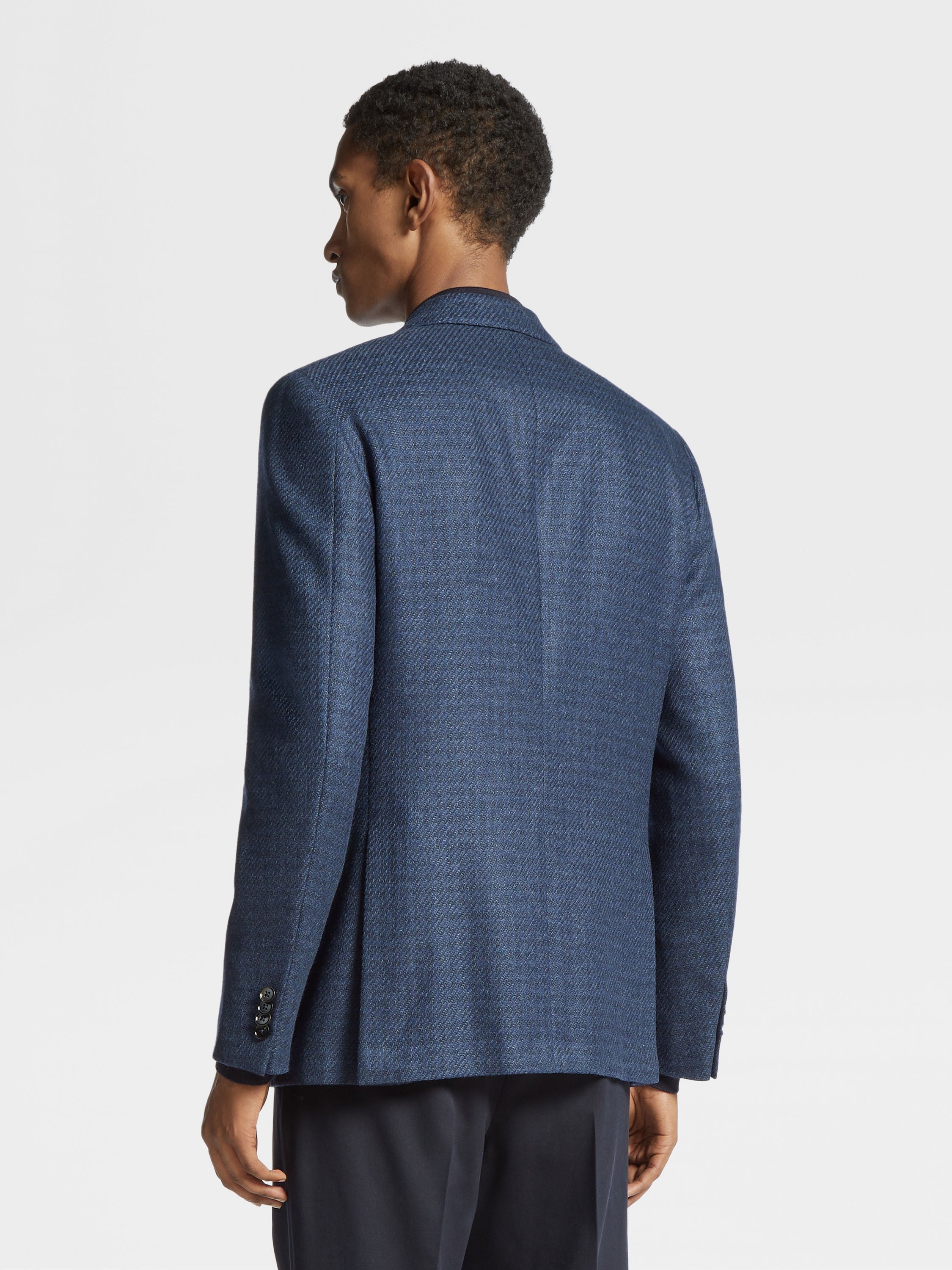 Zegna houndstooth-pattern single-breasted suit - Blue