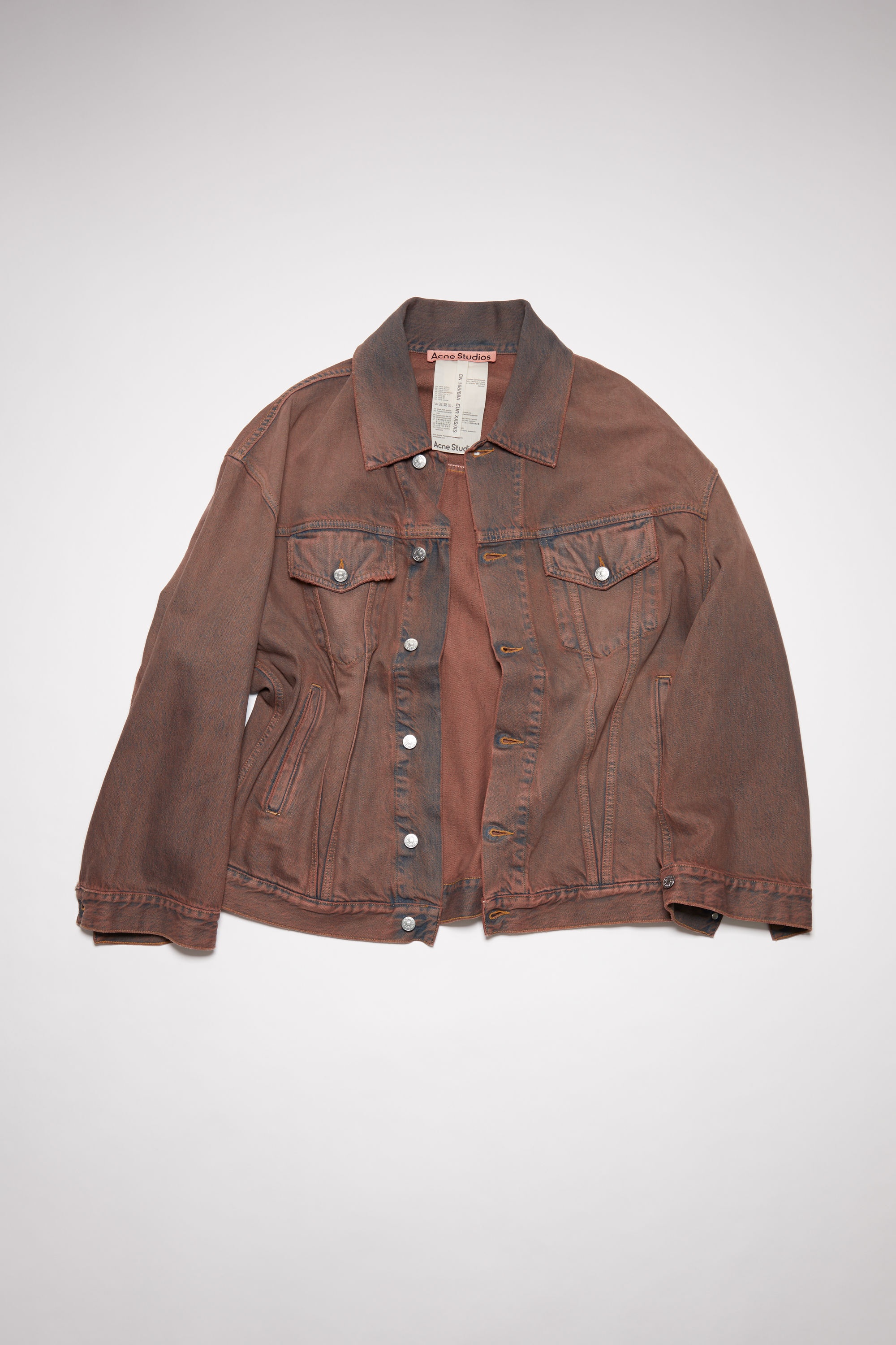 Loose fit denim jacket - Blue/red - 6