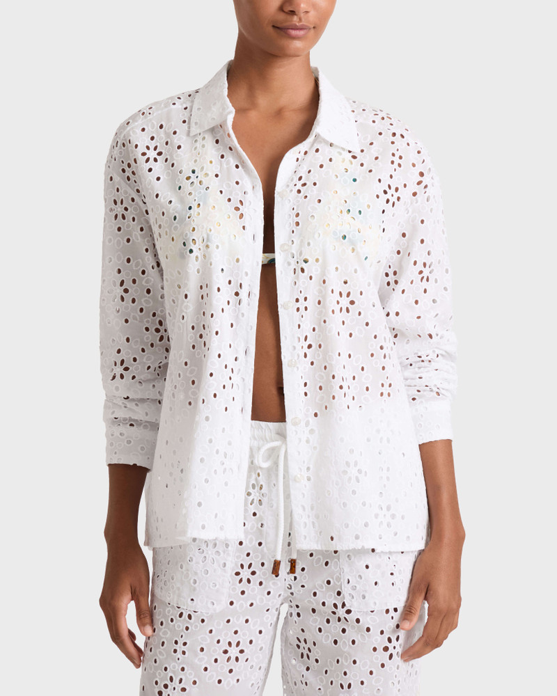 Vilebrequin WOMEN FLORAL BRODERIE ANGLAISE COTTON SHIRT outlook