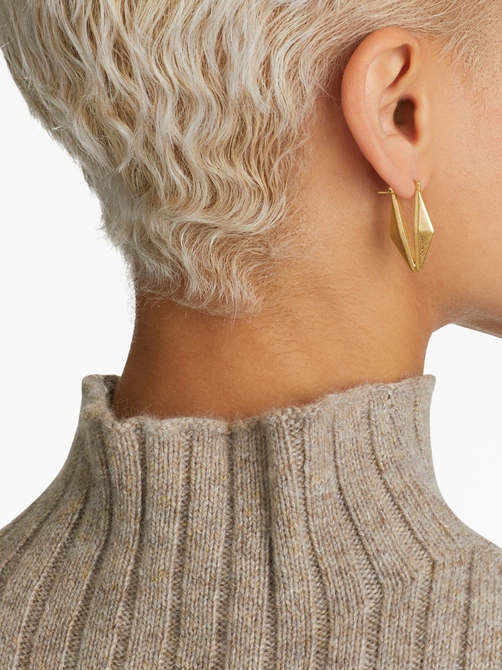 engraved-logo earrings - 2