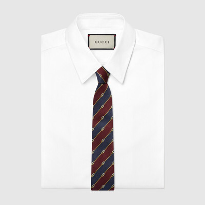 GUCCI Interlocking G silk jacquard tie outlook