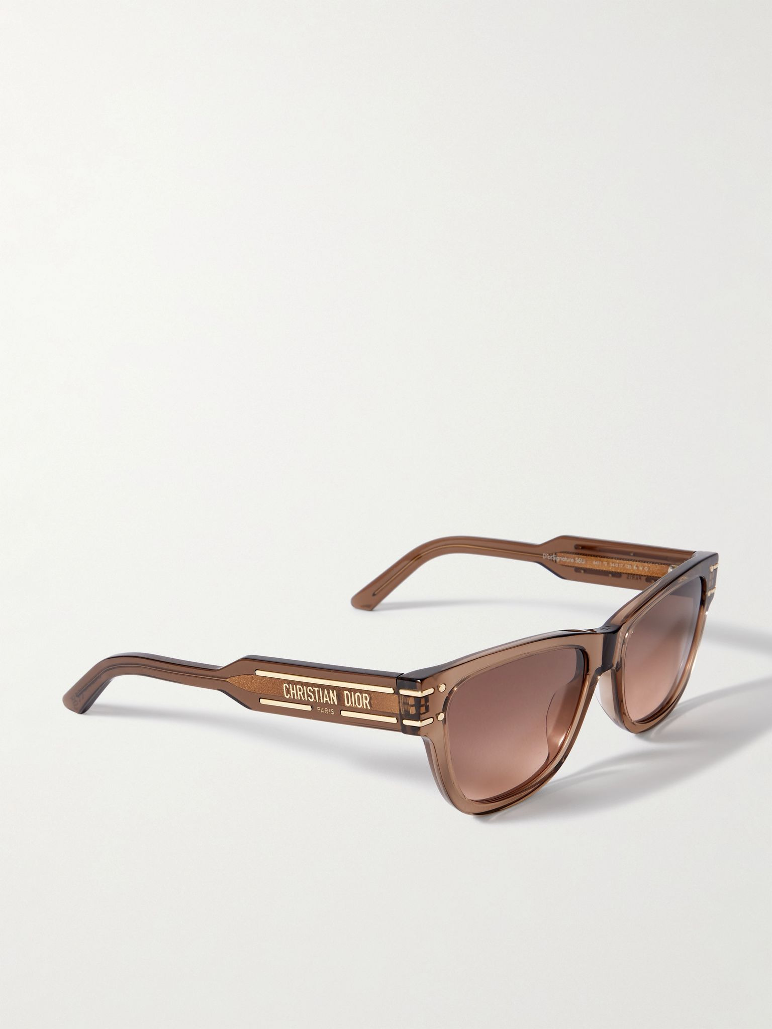 Dior Signature S6U square-frame acetate sunglasses Brown - 3