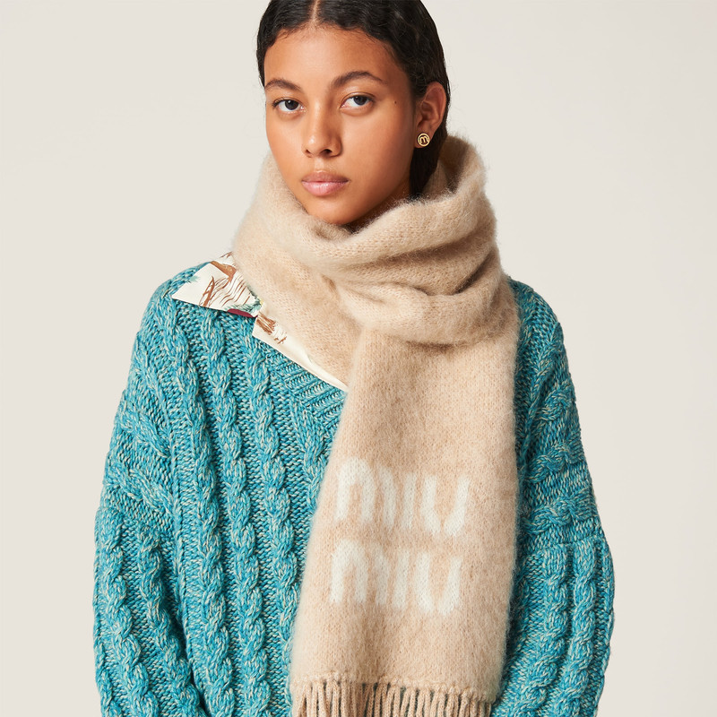 Miu Miu Wool and mohair scarf outlook